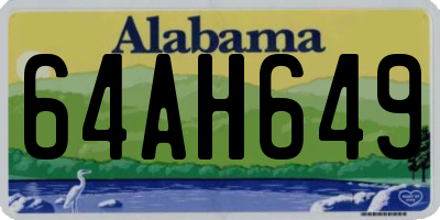 AL license plate 64AH649