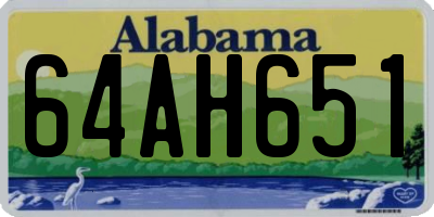 AL license plate 64AH651