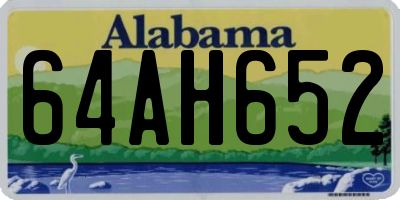 AL license plate 64AH652