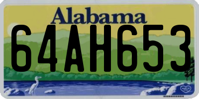 AL license plate 64AH653
