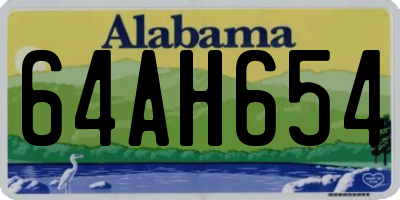 AL license plate 64AH654