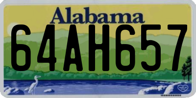 AL license plate 64AH657