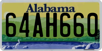 AL license plate 64AH660