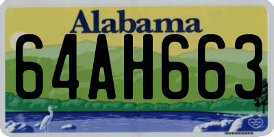 AL license plate 64AH663