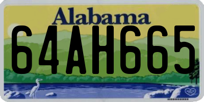 AL license plate 64AH665