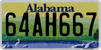 AL license plate 64AH667