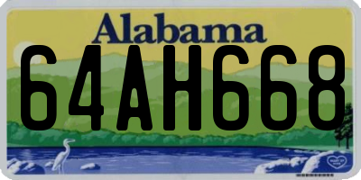 AL license plate 64AH668