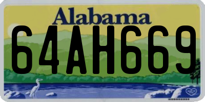 AL license plate 64AH669