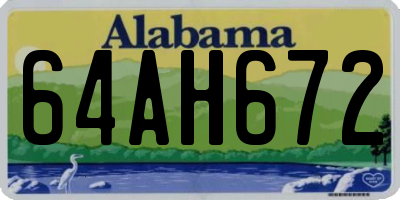 AL license plate 64AH672