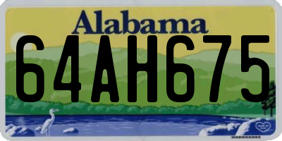 AL license plate 64AH675
