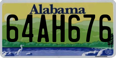 AL license plate 64AH676