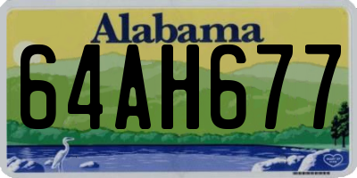 AL license plate 64AH677