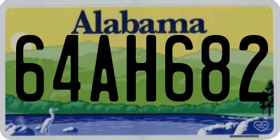 AL license plate 64AH682