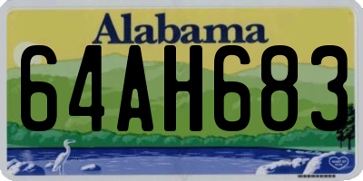 AL license plate 64AH683