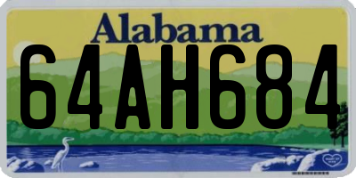 AL license plate 64AH684