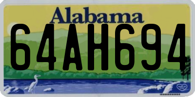AL license plate 64AH694