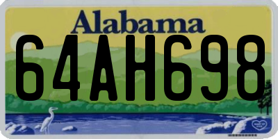 AL license plate 64AH698