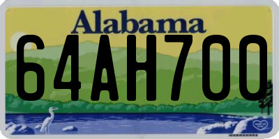AL license plate 64AH700
