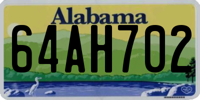 AL license plate 64AH702