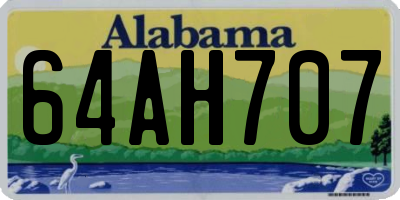 AL license plate 64AH707