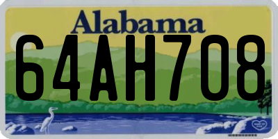 AL license plate 64AH708