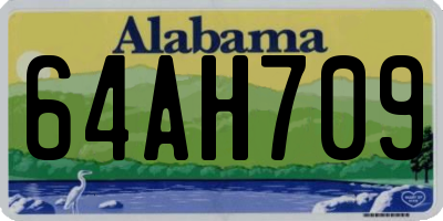 AL license plate 64AH709