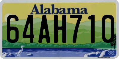 AL license plate 64AH710