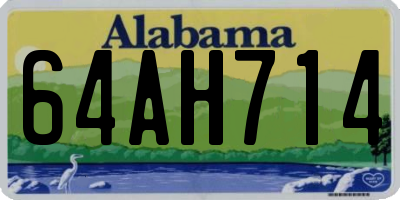 AL license plate 64AH714