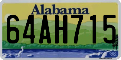 AL license plate 64AH715