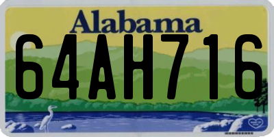 AL license plate 64AH716