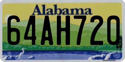 AL license plate 64AH720