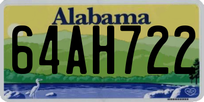AL license plate 64AH722