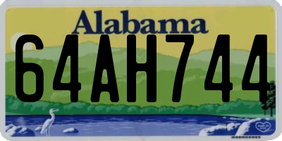 AL license plate 64AH744