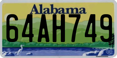 AL license plate 64AH749