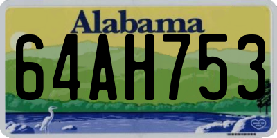 AL license plate 64AH753