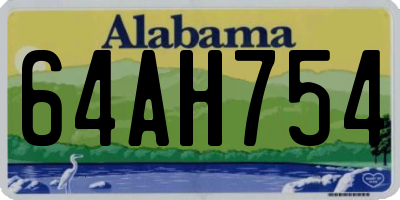 AL license plate 64AH754