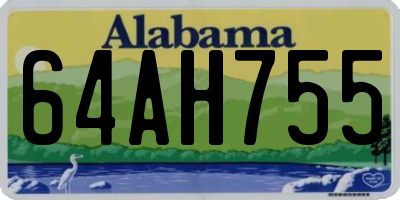 AL license plate 64AH755