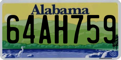 AL license plate 64AH759