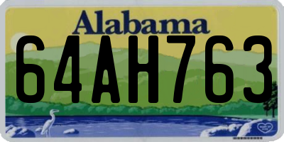 AL license plate 64AH763