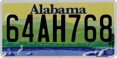 AL license plate 64AH768