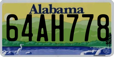 AL license plate 64AH778