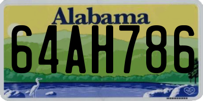 AL license plate 64AH786