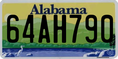 AL license plate 64AH790