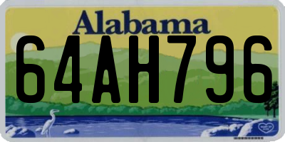 AL license plate 64AH796