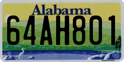 AL license plate 64AH801