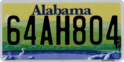 AL license plate 64AH804