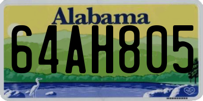 AL license plate 64AH805