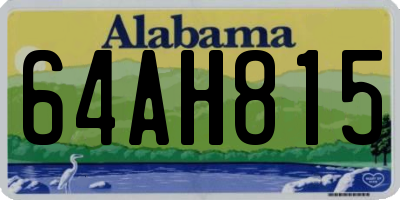 AL license plate 64AH815