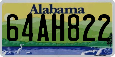 AL license plate 64AH822