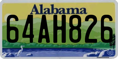 AL license plate 64AH826
